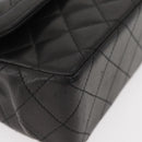 CHANEL Matelasse Bag Lamb Skin Paris limited model Black CC Auth 167175SM-15