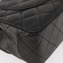 CHANEL Matelasse Bag Lamb Skin Paris limited model Black CC Auth 167175SM-17