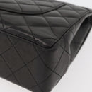 CHANEL Matelasse Bag Lamb Skin Paris limited model Black CC Auth 167175SM-18