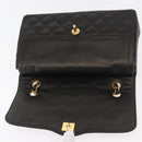 CHANEL Matelasse Bag Lamb Skin Paris limited model Black CC Auth 167175SM-20