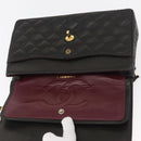CHANEL Matelasse Bag Lamb Skin Paris limited model Black CC Auth 167175SM-24