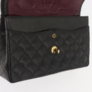 CHANEL Matelasse Bag Lamb Skin Paris limited model Black CC Auth 167175SM-26