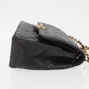 CHANEL Matelasse Bag Lamb Skin Paris limited model Black CC Auth 167175SM-3