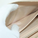 CHANEL Long Wallet Lamb Skin Beige Gold CC Auth 167178SAM-20