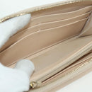 CHANEL Long Wallet Lamb Skin Beige Gold CC Auth 167178SAM-21