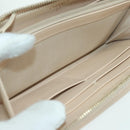 CHANEL Long Wallet Lamb Skin Beige Gold CC Auth 167178SAM-23