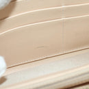 CHANEL Long Wallet Lamb Skin Beige Gold CC Auth 167178SAM-24