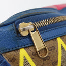 GUCCI GG Supreme Bum Bag PVC Multicolor Gold 733240 Auth 167180A-14
