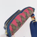 GUCCI GG Supreme Bum Bag PVC Multicolor Gold 733240 Auth 167180A-6
