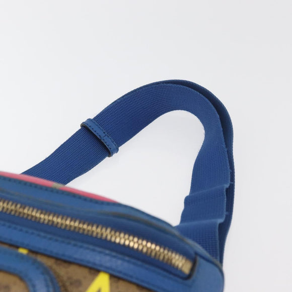 GUCCI GG Supreme Bum Bag PVC Multicolor Gold 733240 Auth 167180A