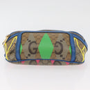 GUCCI GG Supreme Bum Bag PVC Multicolor Gold 733240 Auth 167180A-9