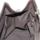GUCCI Sherry Line Hand Bag Canvas Brown Gold 146002 Auth 167181V-22