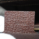 GUCCI Sherry Line Hand Bag Canvas Brown Gold 146002 Auth 167181V-10
