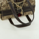 GUCCI Sherry Line Hand Bag Canvas Brown Gold 146002 Auth 167181V-7