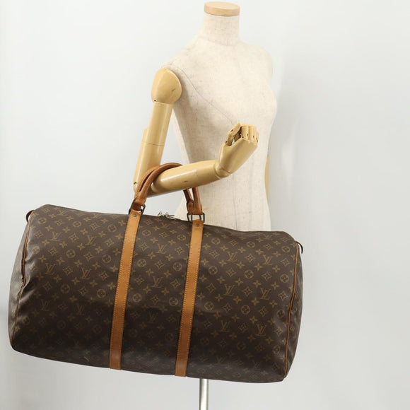 LOUIS VUITTON Monogram Keepall 60 Boston Bag M41422 LV Auth 167184