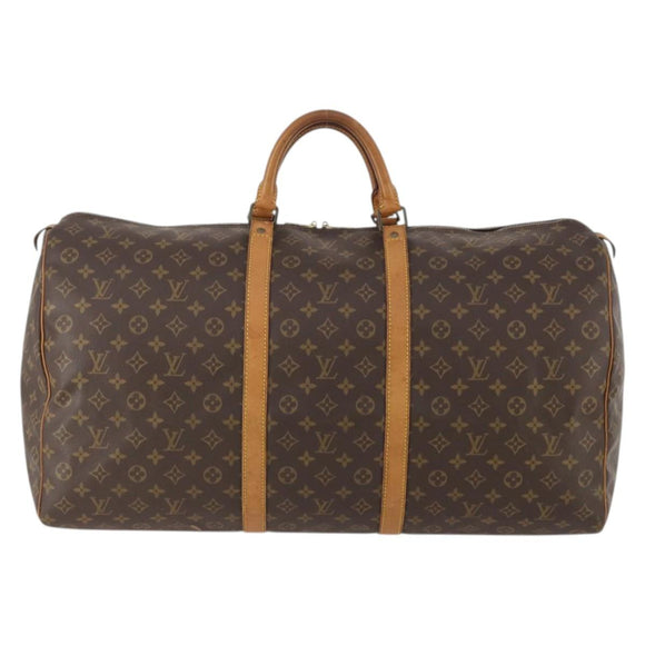 LOUIS VUITTON Monogram Keepall 60 Boston Bag M41422 LV Auth 167184