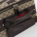 GUCCI GG Supreme Web Sherry Line Carry Case PVC Beige Silver 131170 Auth 167187A-9