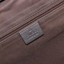 GUCCI GG Supreme Web Sherry Line Carry Case PVC Beige Silver 131170 Auth 167187A-28