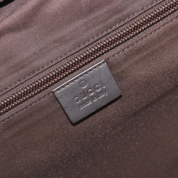 GUCCI GG Supreme Web Sherry Line Carry Case PVC Beige Silver 131170 Auth 167187A