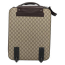 GUCCI GG Supreme Web Sherry Line Carry Case PVC Beige Silver 131170 Auth 167187A-2