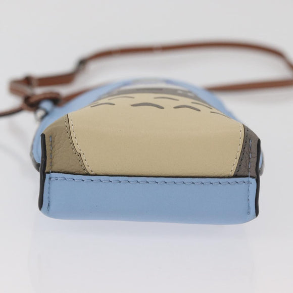 LOEWE LOEWE × Studio Ghibli My Neighbor Totoro Pouch Leather Blue Auth 167190SM