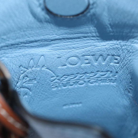 LOEWE LOEWE × Studio Ghibli My Neighbor Totoro Pouch Leather Blue Auth 167190SM