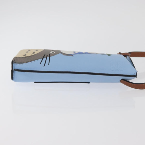 LOEWE LOEWE × Studio Ghibli My Neighbor Totoro Pouch Leather Blue Auth 167190SM