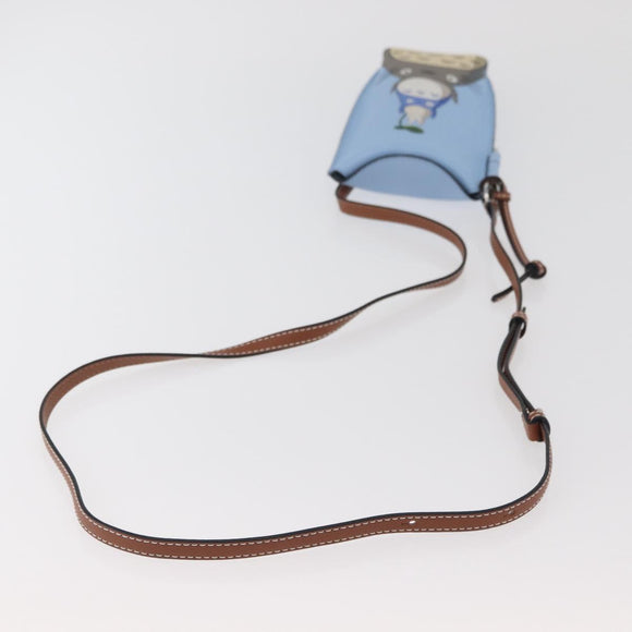 LOEWE LOEWE × Studio Ghibli My Neighbor Totoro Pouch Leather Blue Auth 167190SM