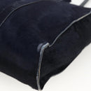 PRADA Tote Bag Harako leather Navy Auth 167194-16