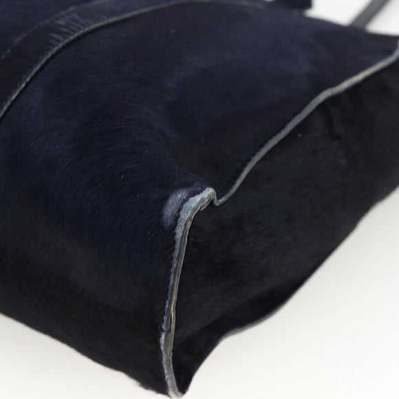 PRADA Tote Bag Harako leather Navy Auth 167194