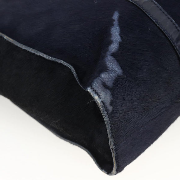 PRADA Tote Bag Harako leather Navy Auth 167194