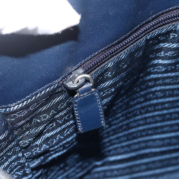 PRADA Tote Bag Harako leather Navy Auth 167194