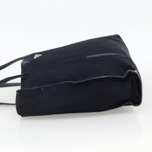 PRADA Tote Bag Harako leather Navy Auth 167194