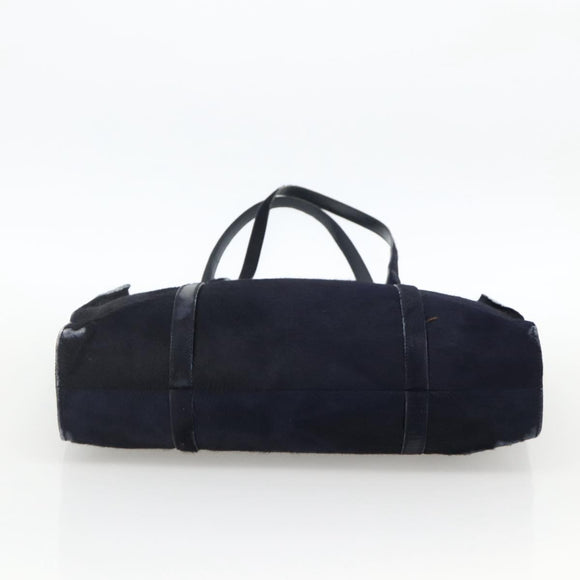 PRADA Tote Bag Harako leather Navy Auth 167194