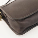 Coach Shoulder Bag Leather Brown Gold Auth 167197-15