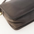 Coach Shoulder Bag Leather Brown Gold Auth 167197-17