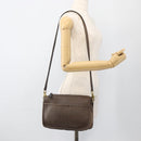 Coach Shoulder Bag Leather Brown Gold Auth 167197-22