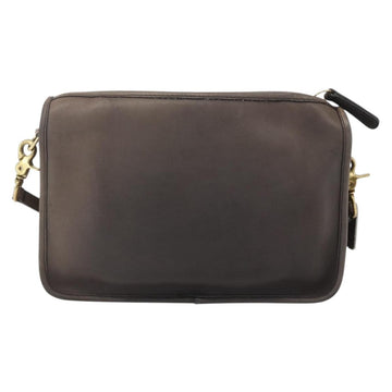 Coach Shoulder Bag Leather Brown Gold Auth 167197 - 0