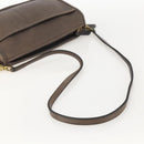 Coach Shoulder Bag Leather Brown Gold Auth 167197-7