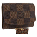 LOUIS VUITTON Damier Ebene Cuffs&Cuff Case Gold LV Auth 167199A-1
