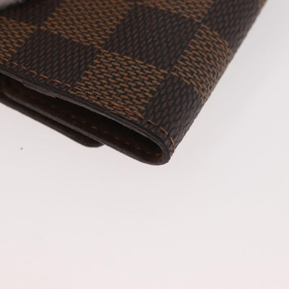 LOUIS VUITTON Damier Ebene Cuffs&Cuff Case Gold LV Auth 167199A