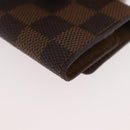 LOUIS VUITTON Damier Ebene Cuffs&Cuff Case Gold LV Auth 167199A-17