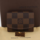 LOUIS VUITTON Damier Ebene Cuffs&Cuff Case Gold LV Auth 167199A-12