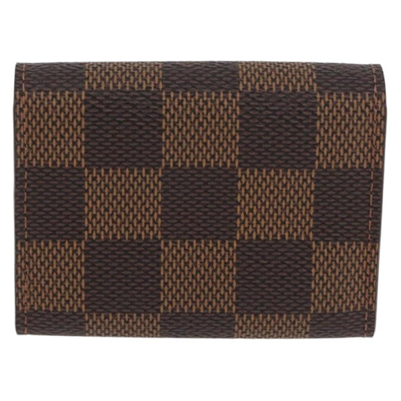 LOUIS VUITTON Damier Ebene Cuffs&Cuff Case Gold LV Auth 167199A