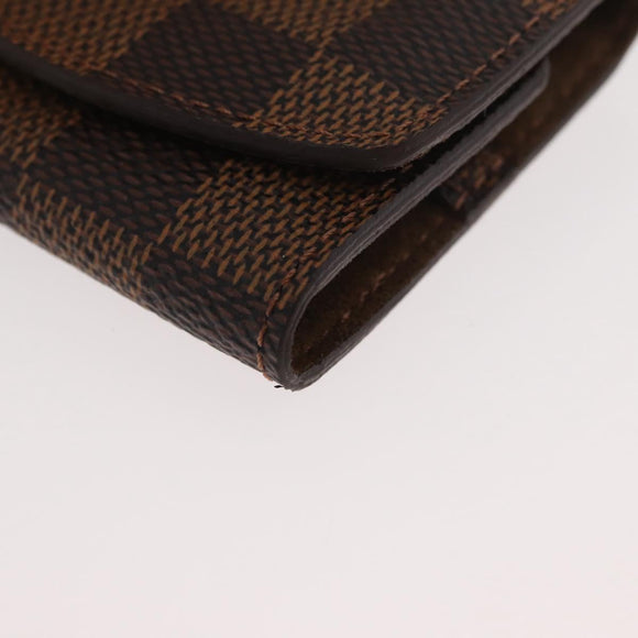 LOUIS VUITTON Damier Ebene Cuffs&Cuff Case Gold LV Auth 167199A