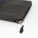HERMES Her Line Passport Case Canvas Gray Auth 167201A-10