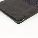 HERMES Her Line Passport Case Canvas Gray Auth 167201A-11
