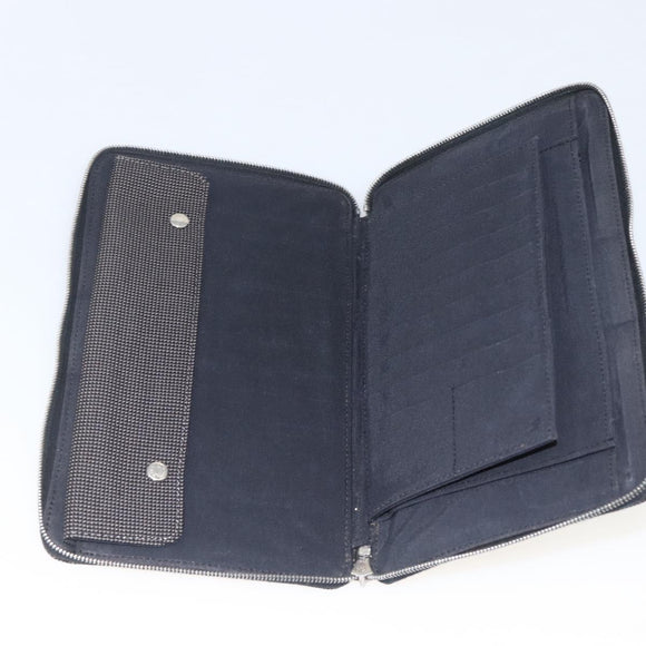 HERMES Her Line Passport Case Canvas Gray Auth 167201A