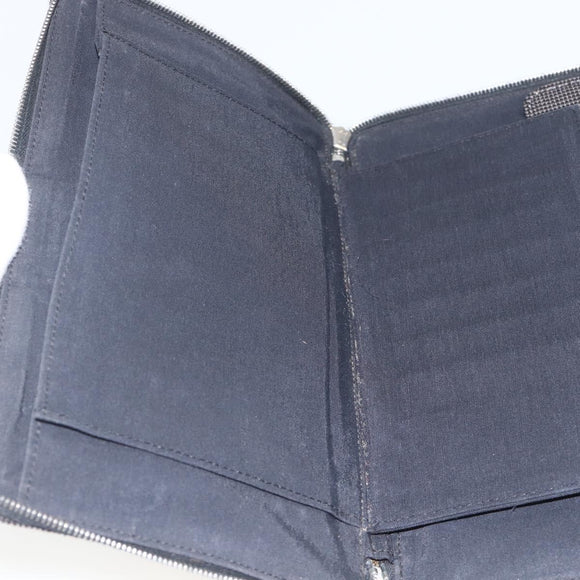 HERMES Her Line Passport Case Canvas Gray Auth 167201A