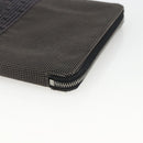 HERMES Her Line Passport Case Canvas Gray Auth 167201A-8